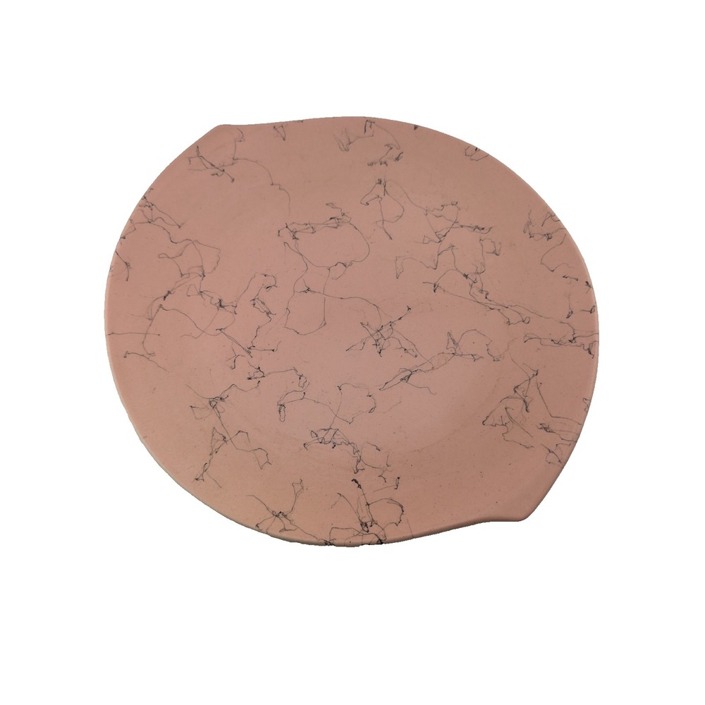 Vintage MCM Blue Ridge Pottery Ovensafe Platter-PINK WIng Tab